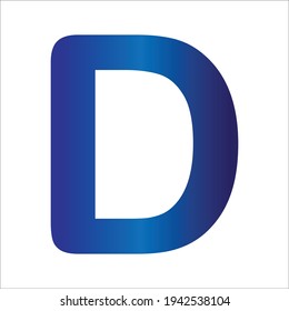uppercase letter D design vector graphic