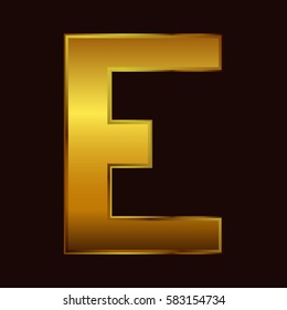 Uppercase letter of the English alphabet with a gold effect