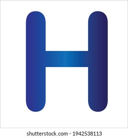 Großbuchstabe H-Design, Vektorgrafik
