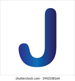 uppercase letter J design vector graphic