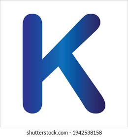 uppercase letter K design vector graphic