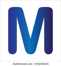 uppercase letter M design vector graphic