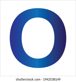 uppercase letter O design vector graphic