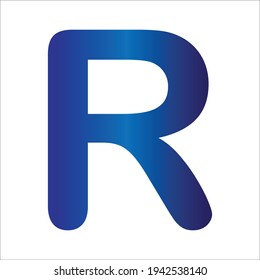 uppercase letter R design vector graphic