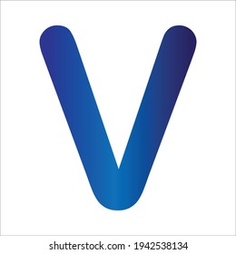 gráfico vectorial de diseño V de letra mayúscula