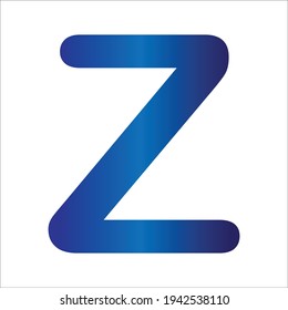 uppercase letter Z design vector graphic