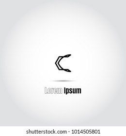 Uppercase line monogram dragon letter c logo for simple business identity