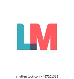 Uppercase Lm Logo Modern Classic Pale Stock Vector (Royalty Free) 487201363