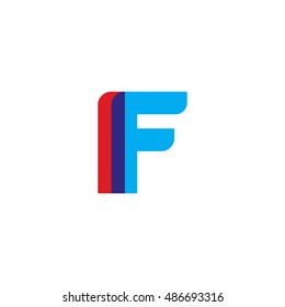 uppercase IF logo, red blue overlap transparent logo