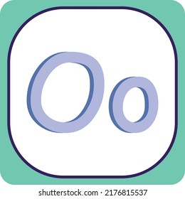 Uppercase and lowercase letter Oo