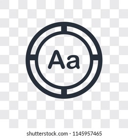 Uppercase and lowercase letter vector icon isolated on transparent background, Uppercase and lowercase letter logo concept
