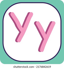Uppercase and lowercase letter Yy