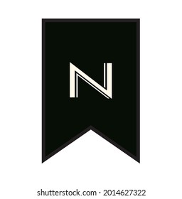 Uppercase N for party decoration, such as Wedding, Birthday, Engagement. Alphabet icon vector
