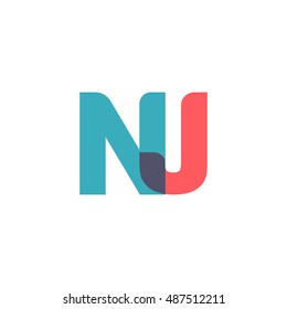 Uppercase Nj Logo Modern Classic Pale Stock Vector (Royalty Free ...