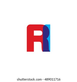 uppercase RI logo, red blue overlap transparent logo