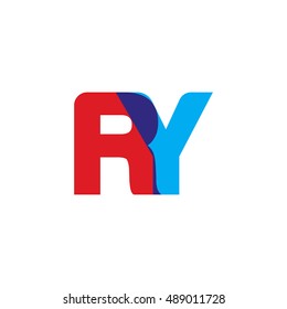 uppercase RY logo, red blue overlap transparent logo