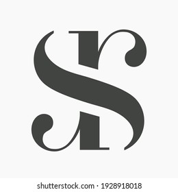 The uppercase S and the lowercase R are combined into a simple modern style monogram for personal branding, business consulting logos, etc. This logo also an ambigram.