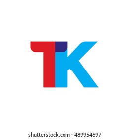uppercase TK logo, red blue overlap transparent logo