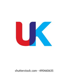 uppercase UK logo, red blue overlap transparent logo