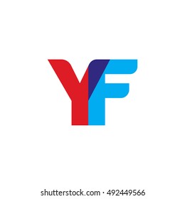 uppercase YF logo, red blue overlap transparent logo