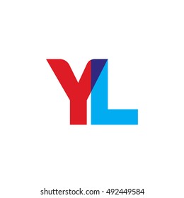 uppercase YL logo, red blue overlap transparent logo