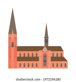 Uppsala cathedral icon on background