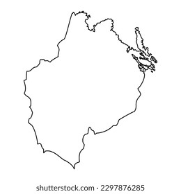Uppsala county map, province of Sweden. Vector illustration.