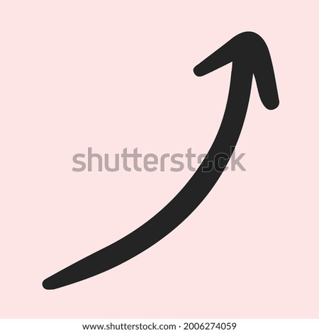 upright arrow doodle vector art