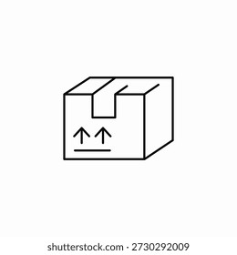 Vector de signo de icono de entrega vertical