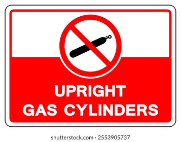 Upright Gas Cylinders Symbol Sign, Vector Illustration, Isolate On White Background Label.EPS10