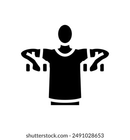 upright rows arm fitness exercise glyph icon vector. upright rows arm fitness exercise sign. isolated symbol illustration