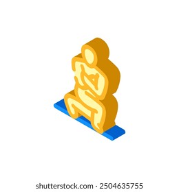 upright rows fitness exercise arm isometric icon vector. upright rows fitness exercise arm sign. isolated symbol illustration