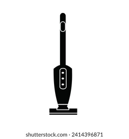 Icono plano de la aspiradora vertical. Ilustración vectorial.