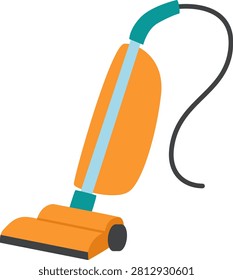Upright Vacuum Cleaner Vector Illustration for Housekeeping and Cleaning Concepts