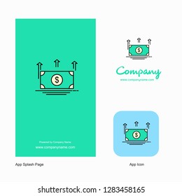 Uprising dollar Company Logo App Icon and Splash Page Design. Creative Business App Design Elements