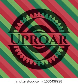 Uproar christmas emblem background. Vector Illustration. Detailed.