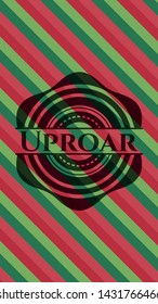 Uproar christmas style badge. Vector Illustration. Detailed.