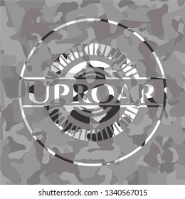 Uproar on grey camo pattern