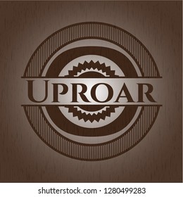 Uproar wood icon or emblem