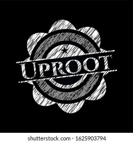 Uproot chalk emblem. Vector Illustration. Detailed.