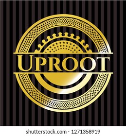 Uproot gold emblem or badge