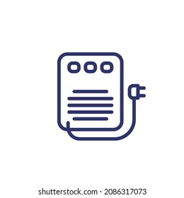 USV, Symbol für die Stromversorgungsleitung
