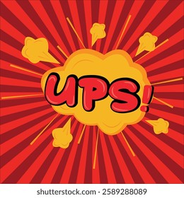 UPS Comic Text Vector Art