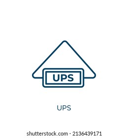icono de subidas. Icono de contorno lineal delgado aislado en fondo blanco. Señalización de vectores de línea, símbolo para web y móvil