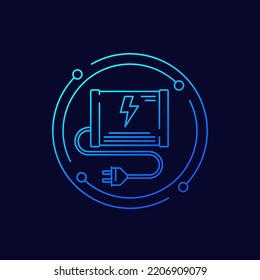 UPS icon, uninterruptible power supply, linear design