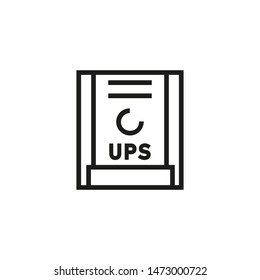 UPS line icon. Package, post, box. Mail concept. Can be used for topics like shipping, distribution, delivery