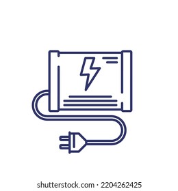 UPS line icon, uninterruptible power supply, backup power source