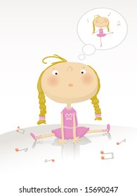 ups! little ballerina girl felled on the dancing floor. See the entire ballerina collection in my portfolio.