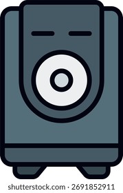 UPS vector illustration, uninterruptible power supply and data center safety concept, energy backup design. Filled Line Icon