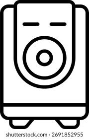 UPS vector illustration, uninterruptible power supply and data center safety concept, energy backup design. Line Icon